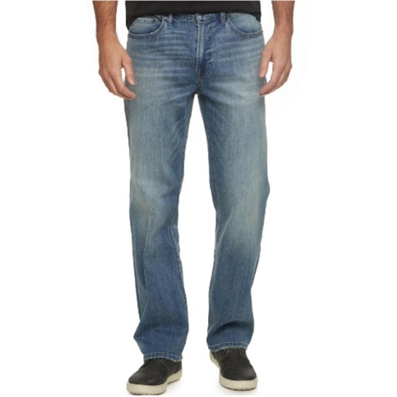 Flag & Anthem Portland Relaxed Adrian Wash Jeans 33/32 - Picture 1 of 14